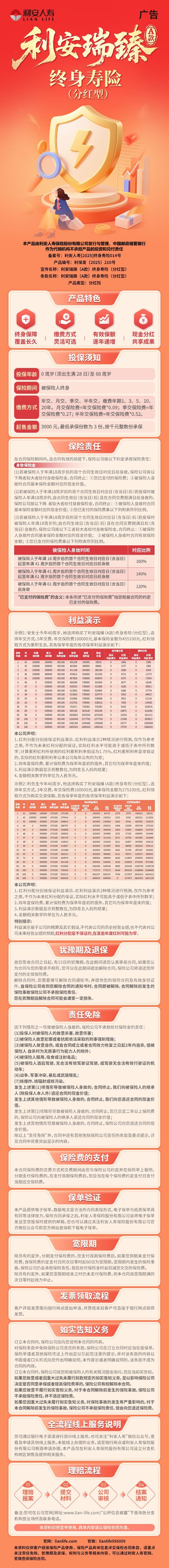 利安人寿利安瑞臻(A款)终身寿险(分红型)产品挂网图片.jpg